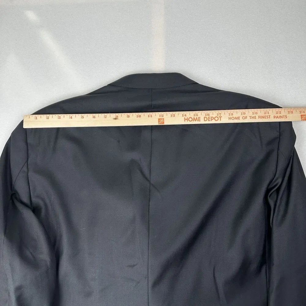 NWT Peter Millar Men's Flynn Suit Jacket 54T Black Classic Fit Solid Wool Blazer